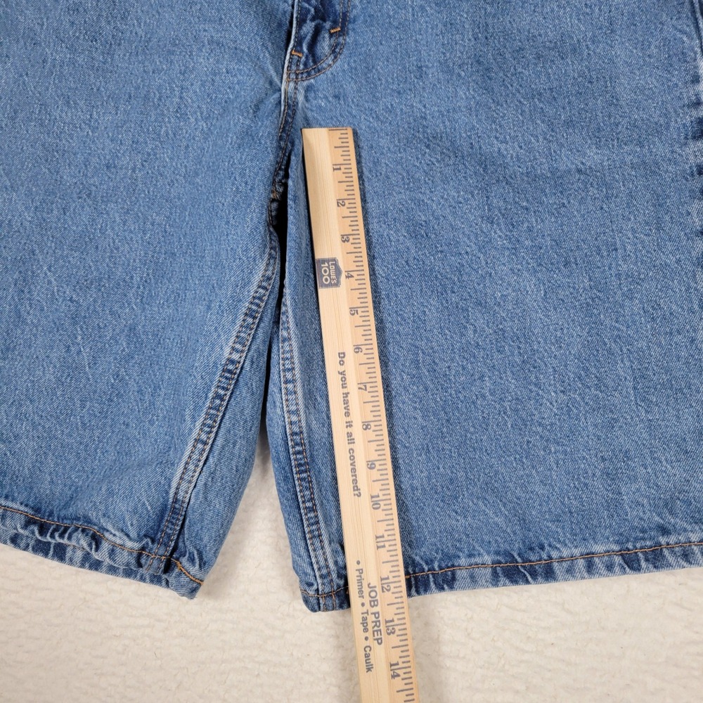 Levis 469 Denim Shorts Mens Size 34 Blue Loose Fit Mid Wash Skater Jorts - Picture 3 of 10